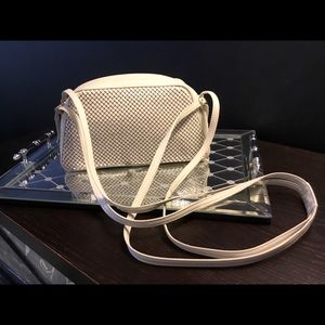 Whiting & Davis Off-White Shoulder Crossbody